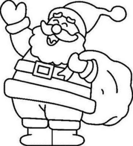 santa claus dibujo para colorear