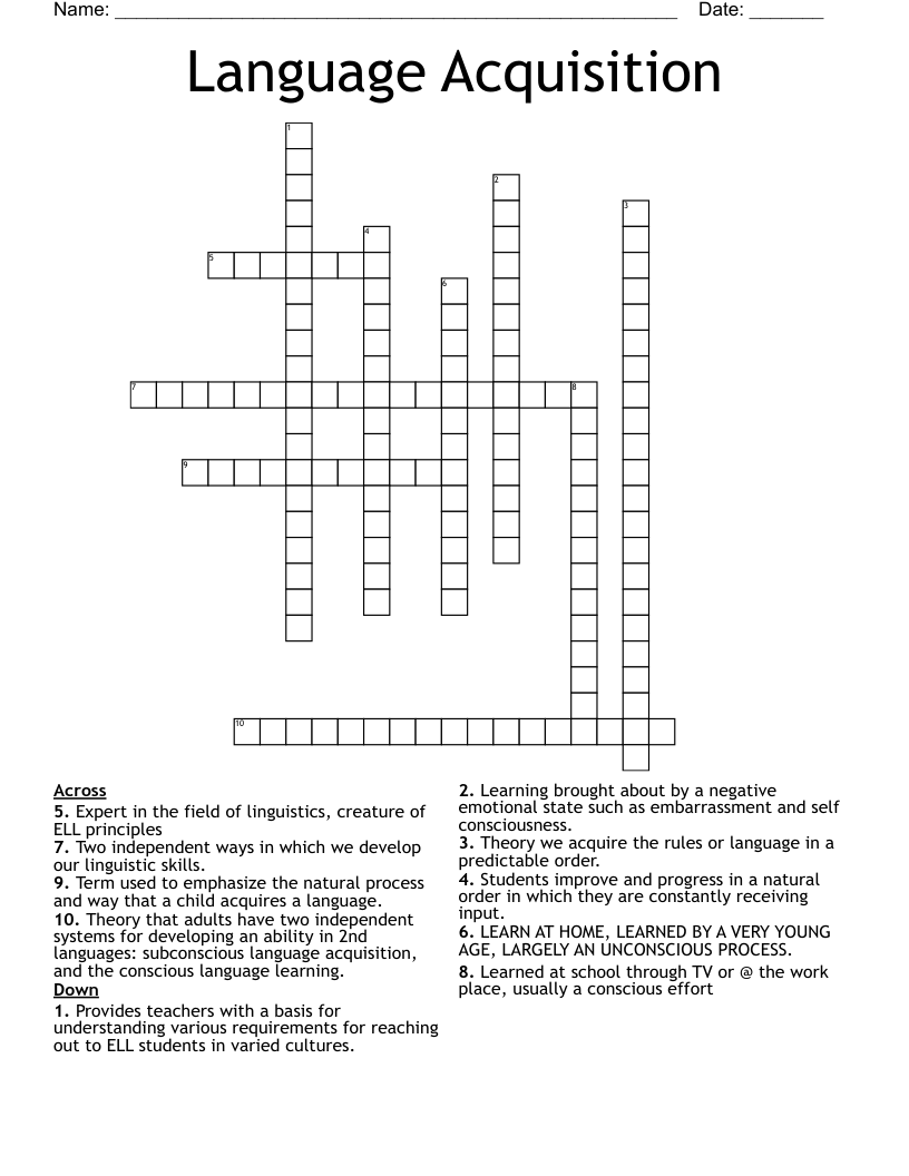 ability in a foreign language crossword clue