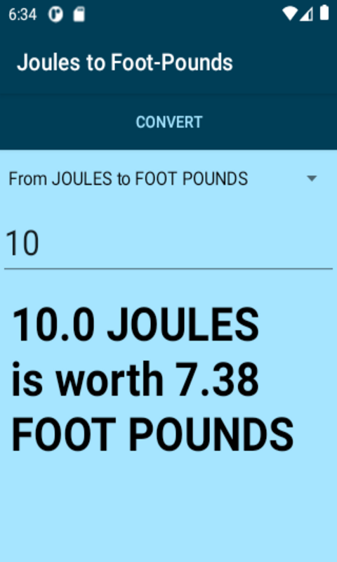 joules to foot pounds