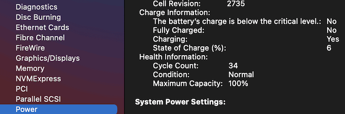 macbook pro service battery low cycle count