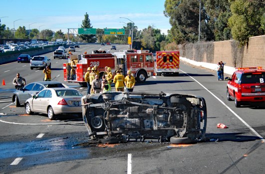 accident on freeway