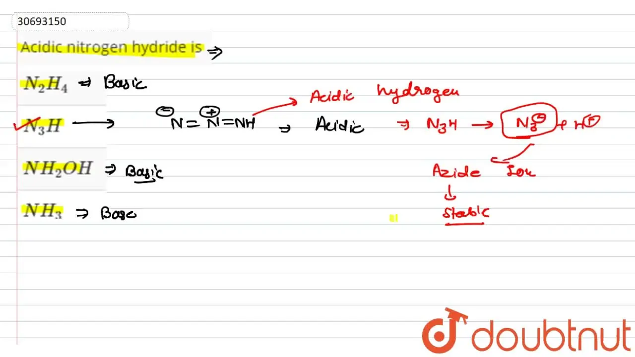 acidic nitrogen hydride