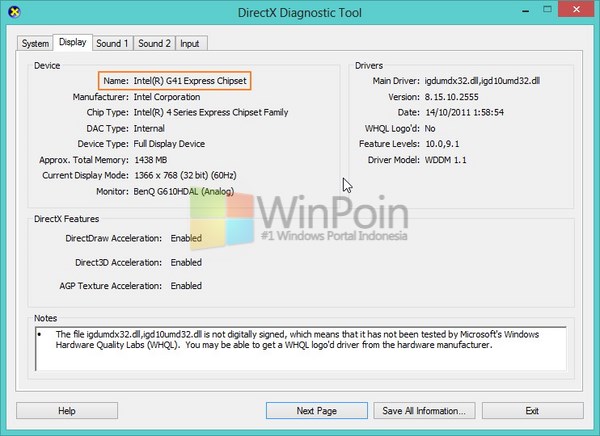 mobile intel r 965 express chipset family windows 10