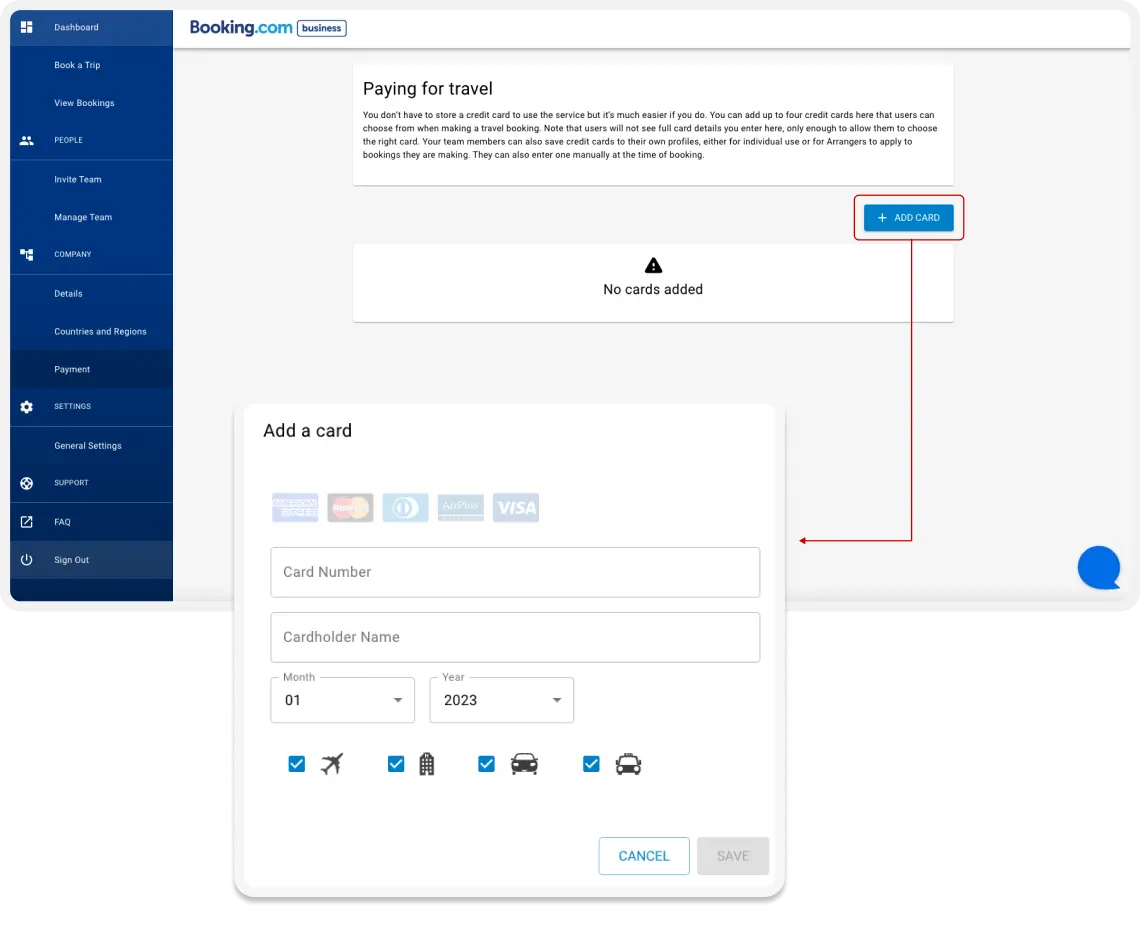 admin booking com