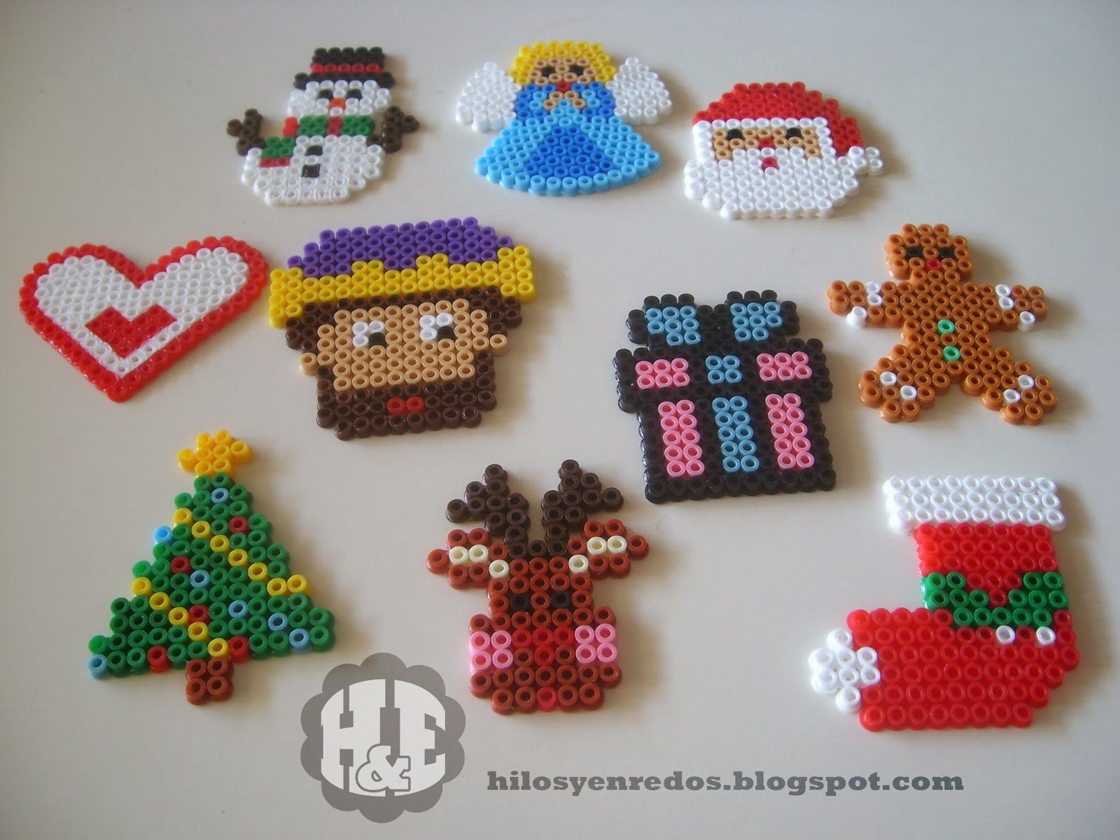 adornos navideños hama beads