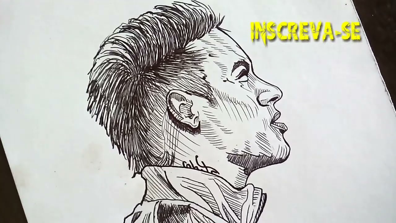 como dibujar a neymar