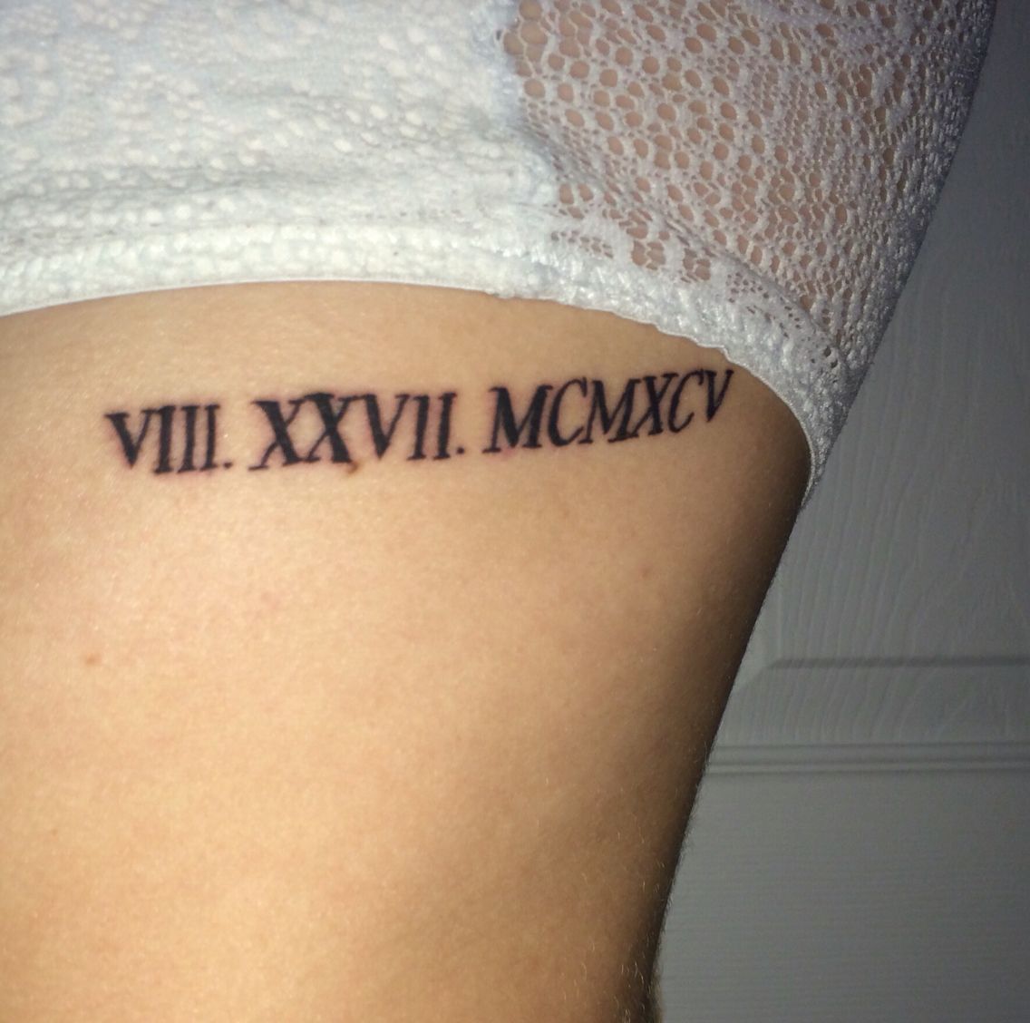 1995 in roman numerals tattoo