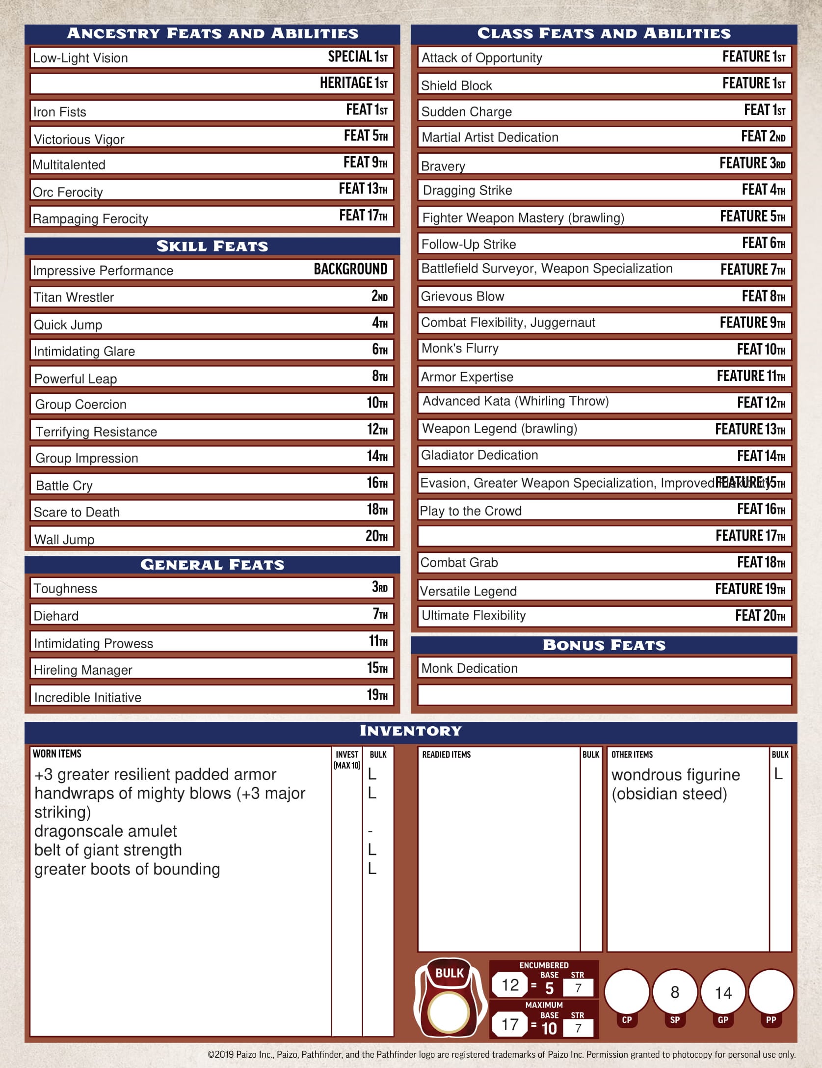 pathfinder 2e character creator