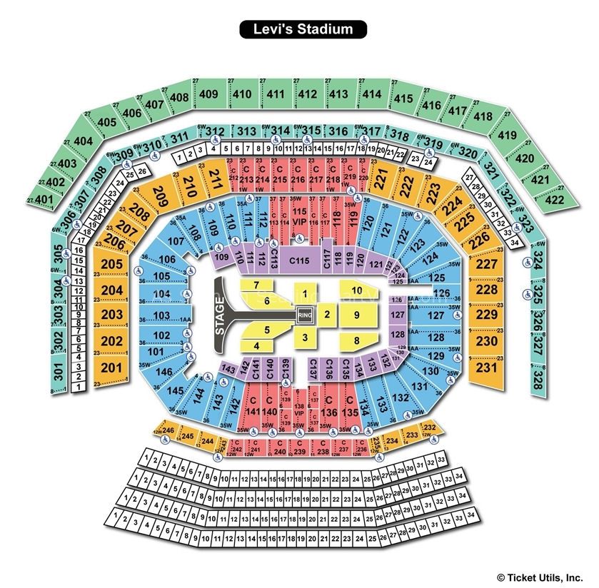 levi stadium seating chart