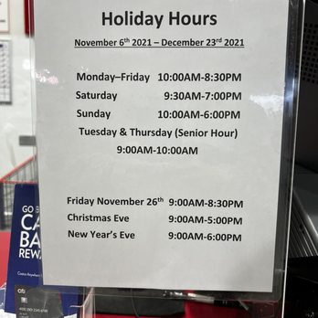 costco holiday hours washington