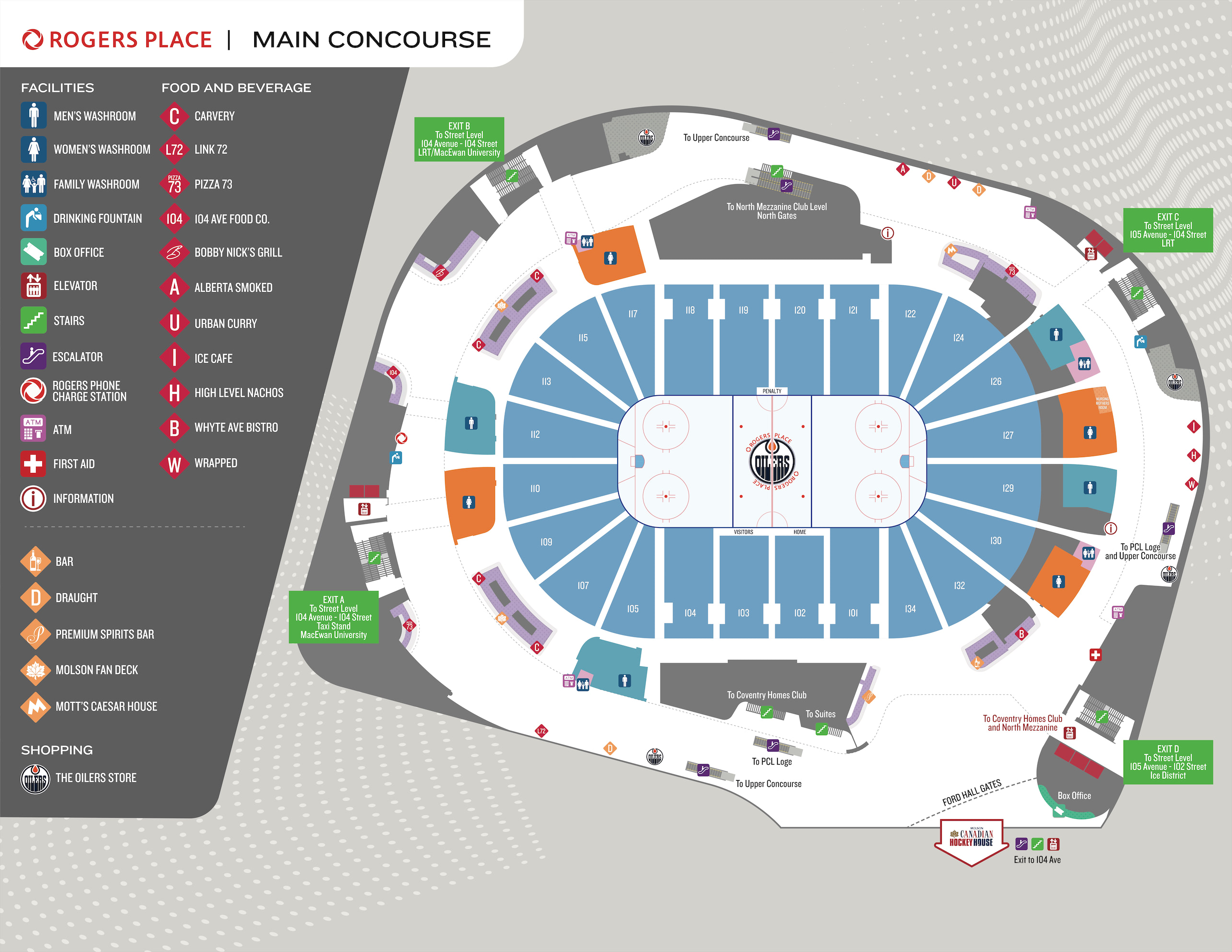 rogers place map seating