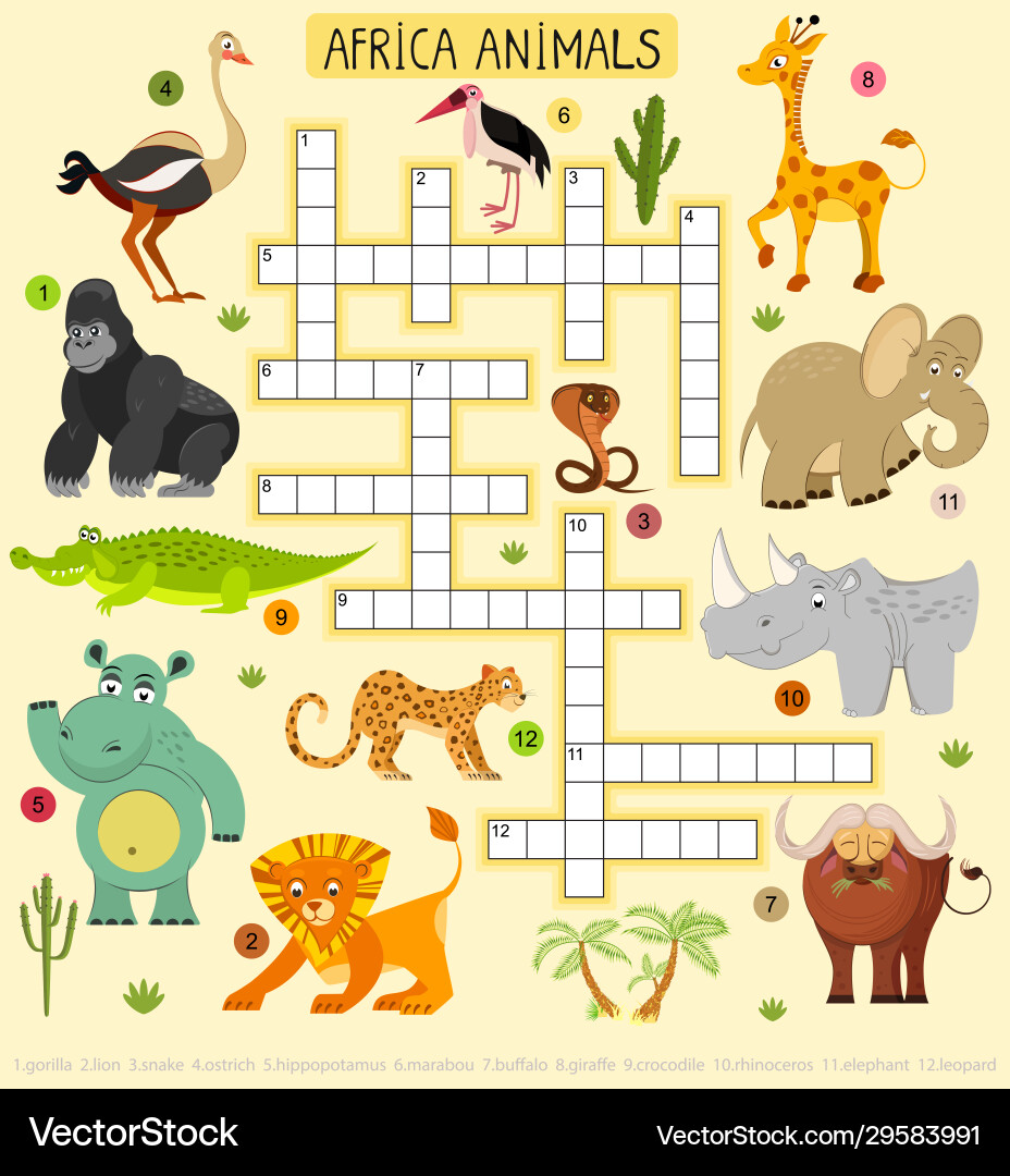 african animal crossword clue