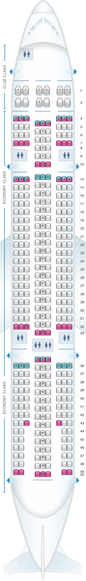 airbus a330 200 seating