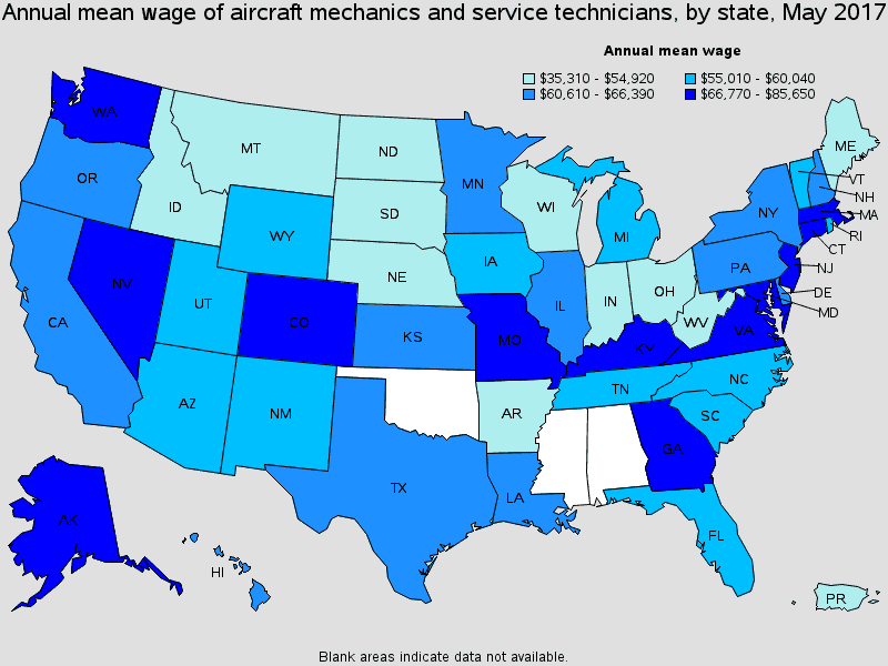 aircraft mechanic salary