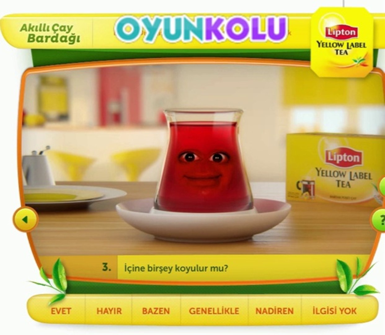 akıllı çay bardağı oyunu