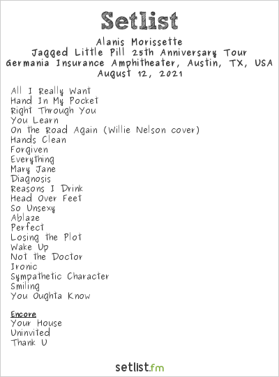 alanis morissette setlist