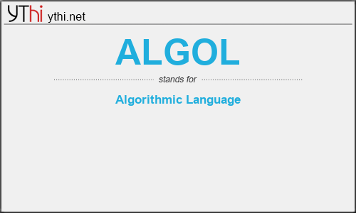 algol full form