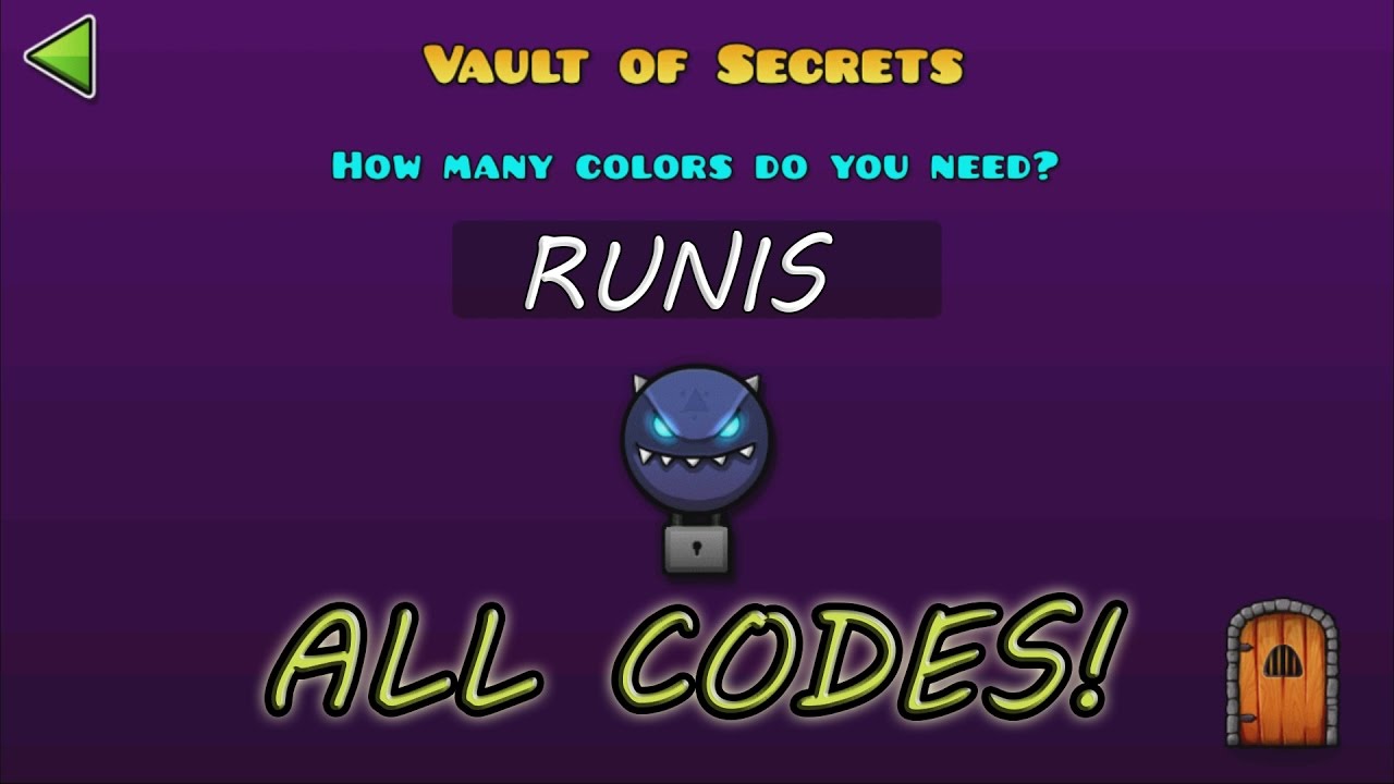 all vault of secrets codes