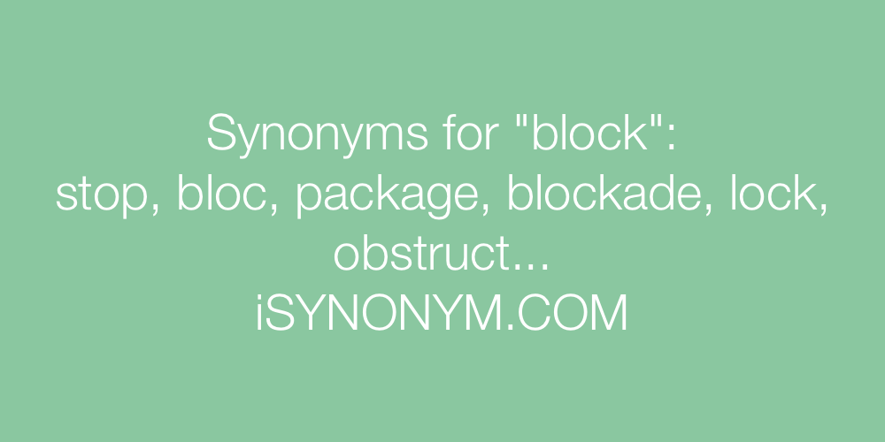 another word for block