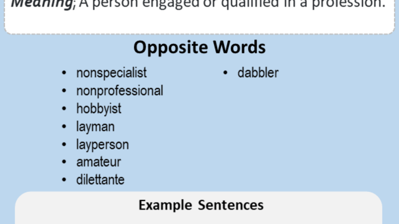 antonyms of professional