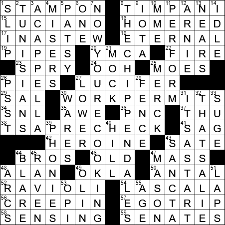 appearing crossword clue