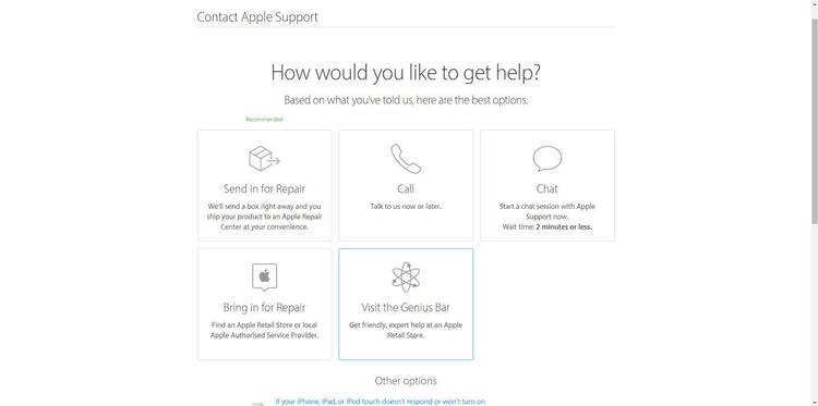 appointment for apple store repair