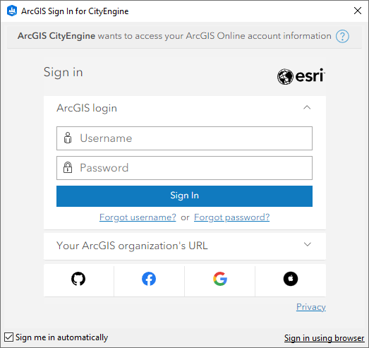 arcgis online login