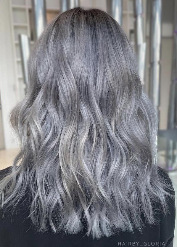 ash grey brown hair color