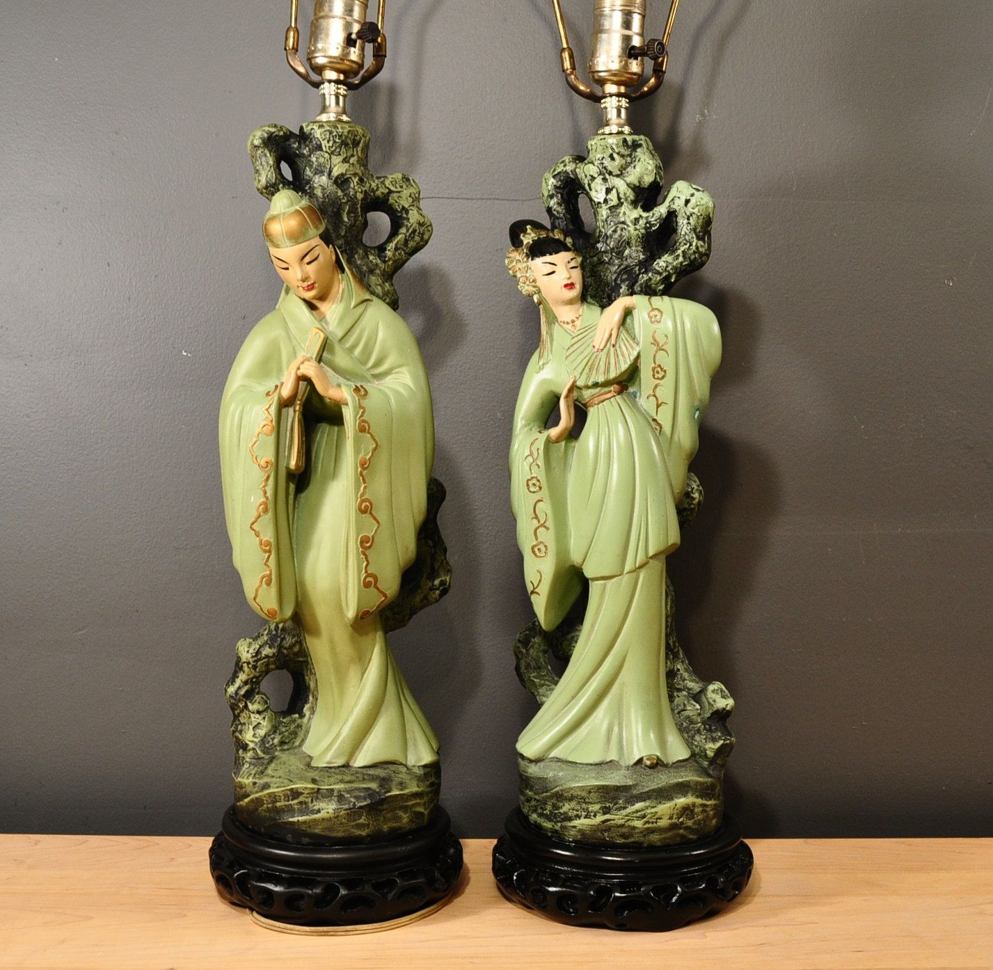 asian lamps vintage