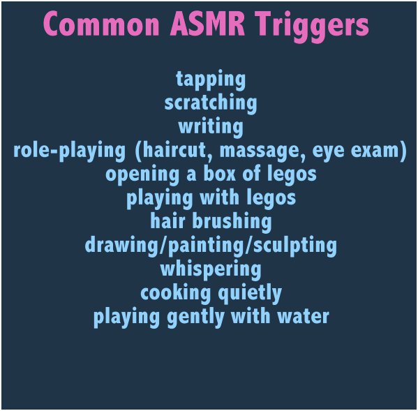 asmr triggers