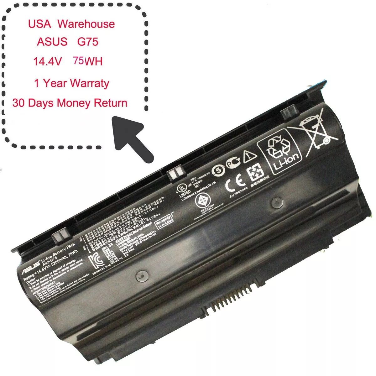 asus g75vw battery