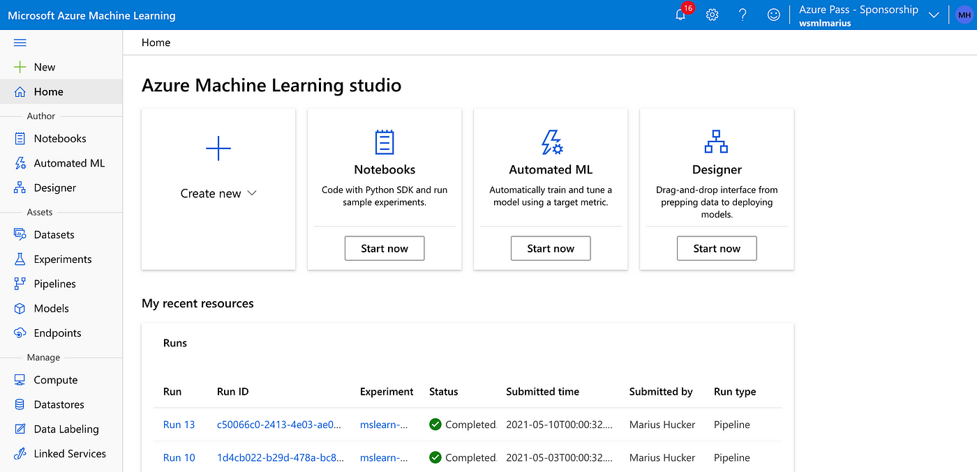 azure machine learning studio