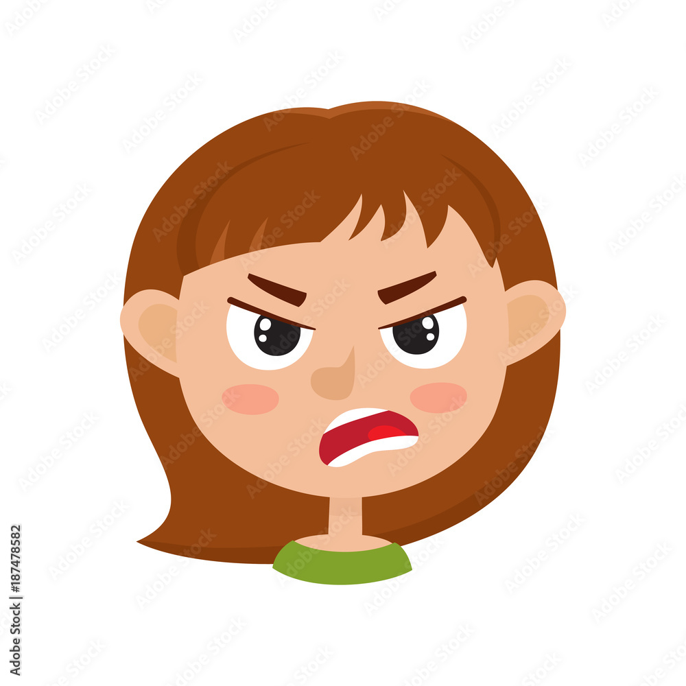 cartoon angry face