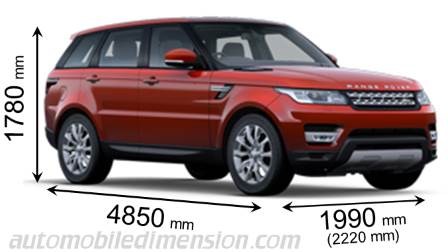 range rover sport dimensions