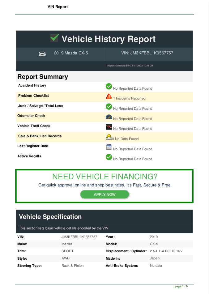 vincheckup canada