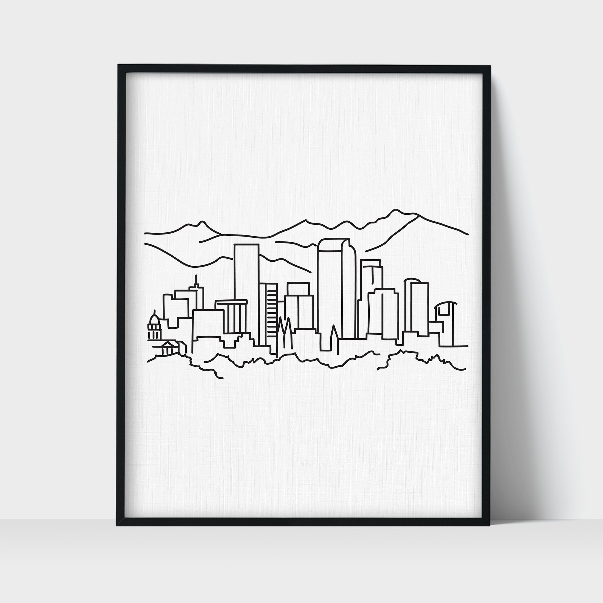 denver skyline drawing