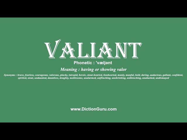 valiant synonym