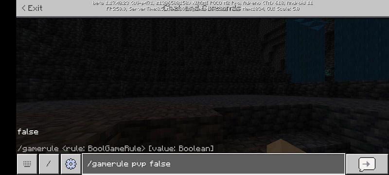 minecraft pvp false command