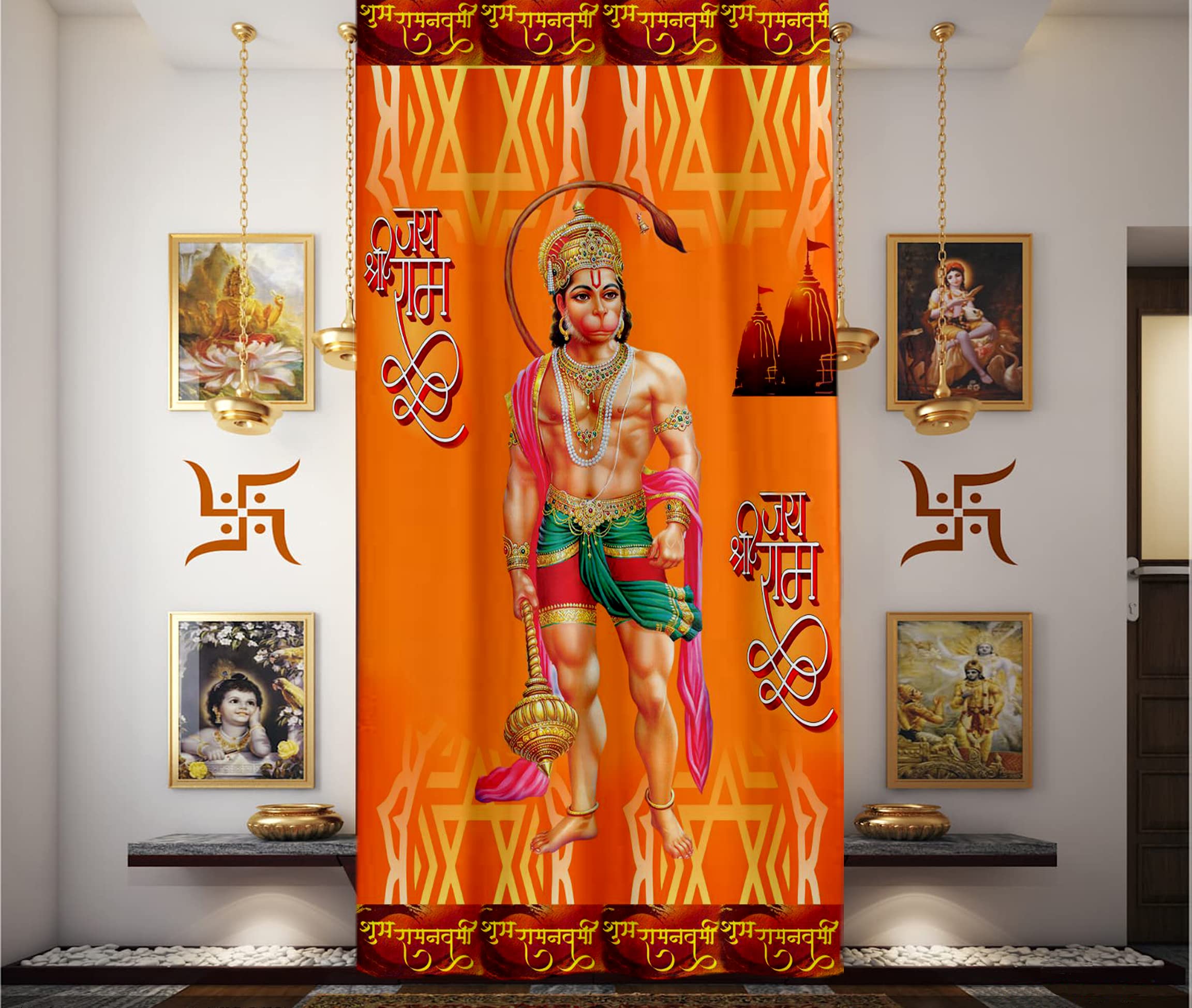 pooja room curtains