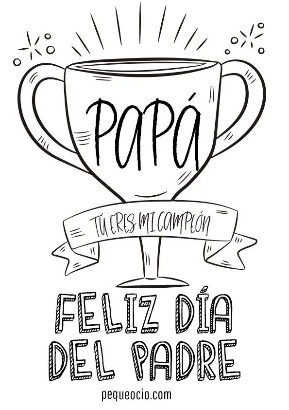 dibujos dia del padre para colorear e imprimir