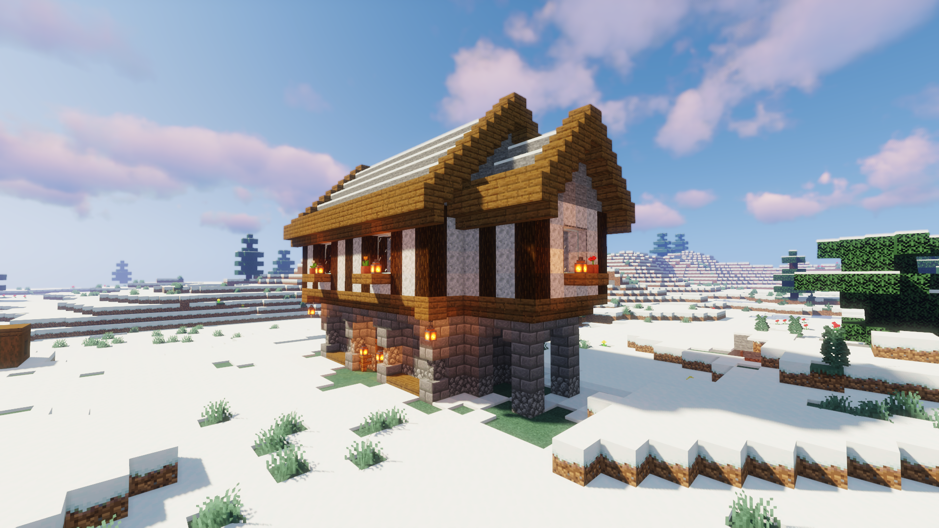 minecraft winter house