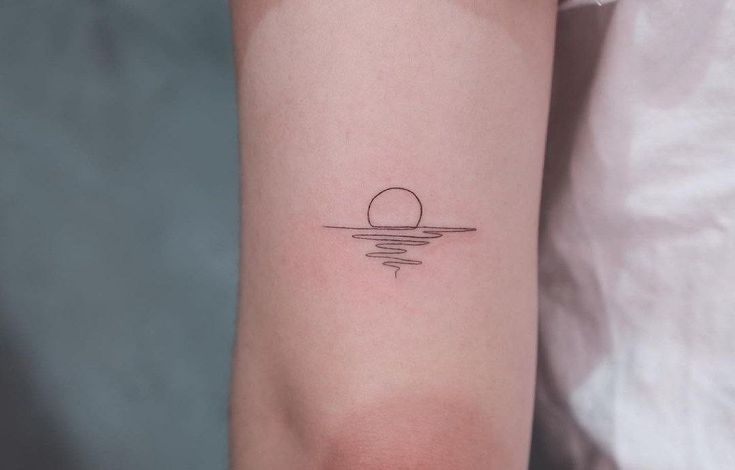 horizon line tattoo