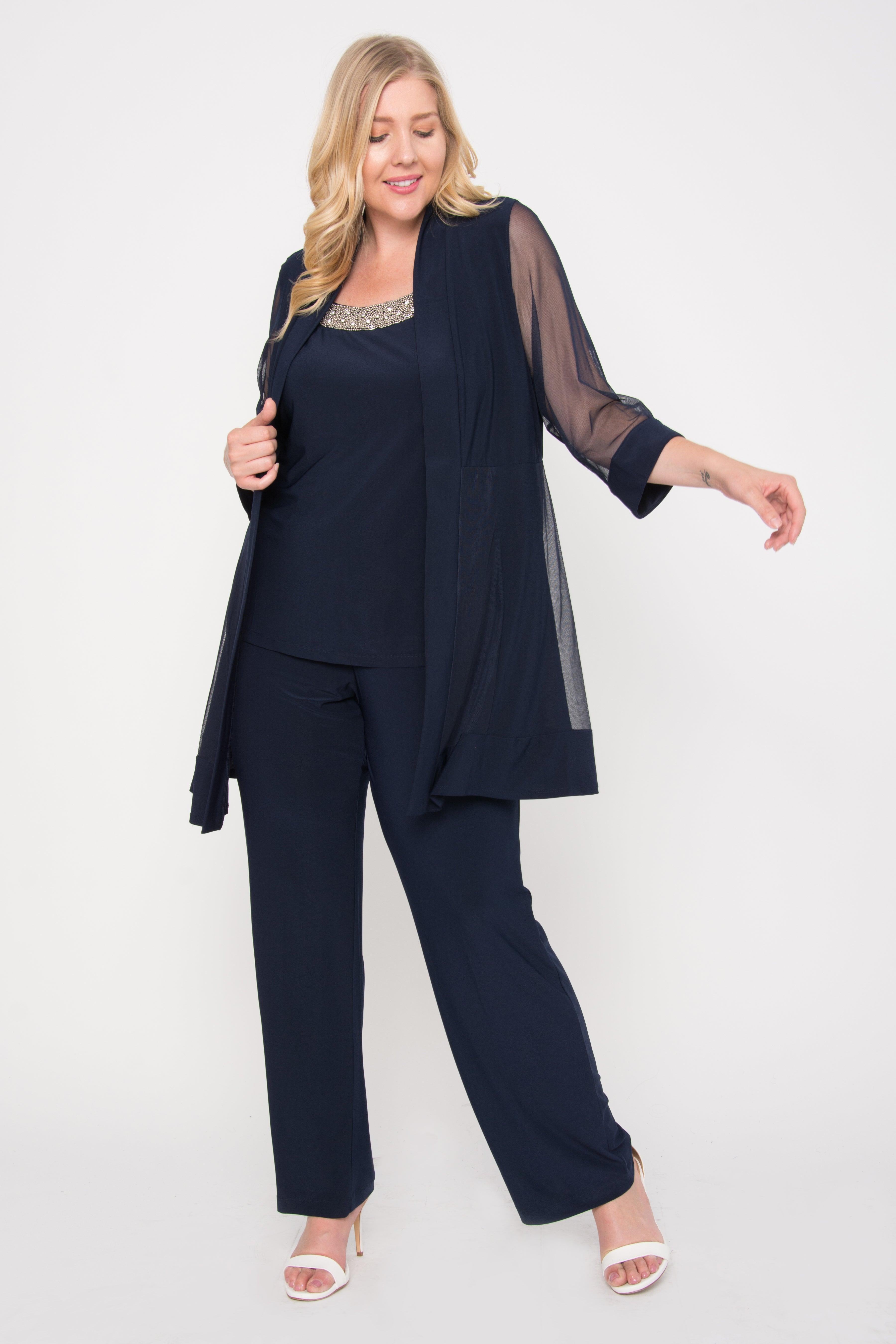 plus size dress pant suits