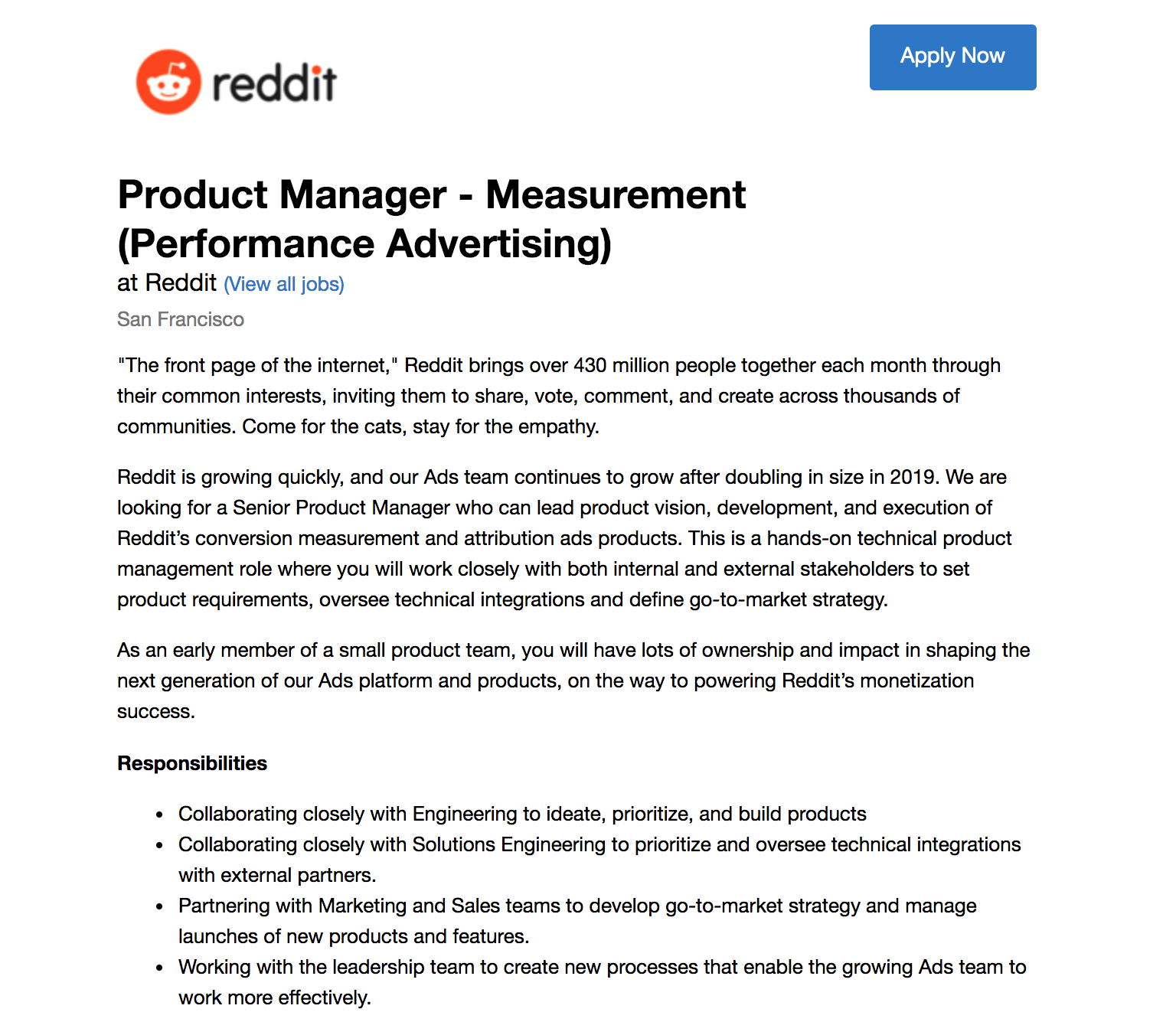 reddit product management