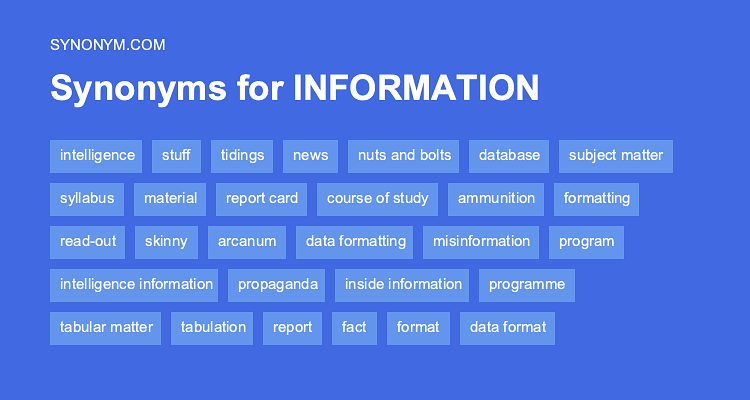 antonym for information