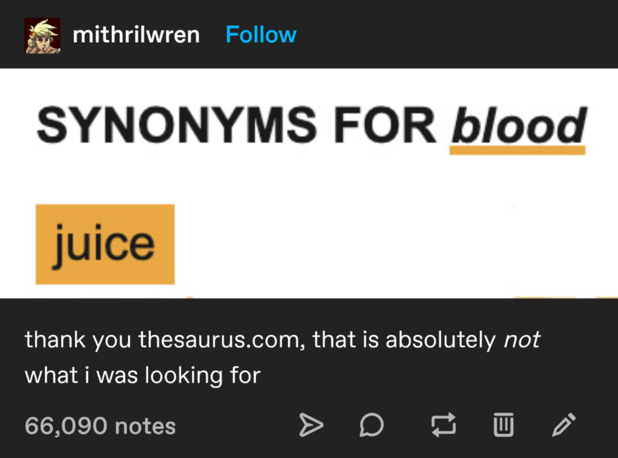 blood thesaurus