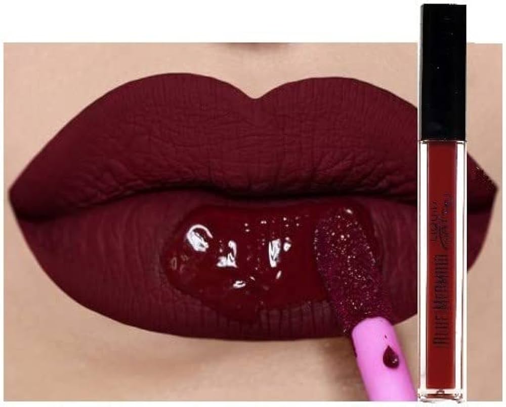 dark maroon lipstick matte