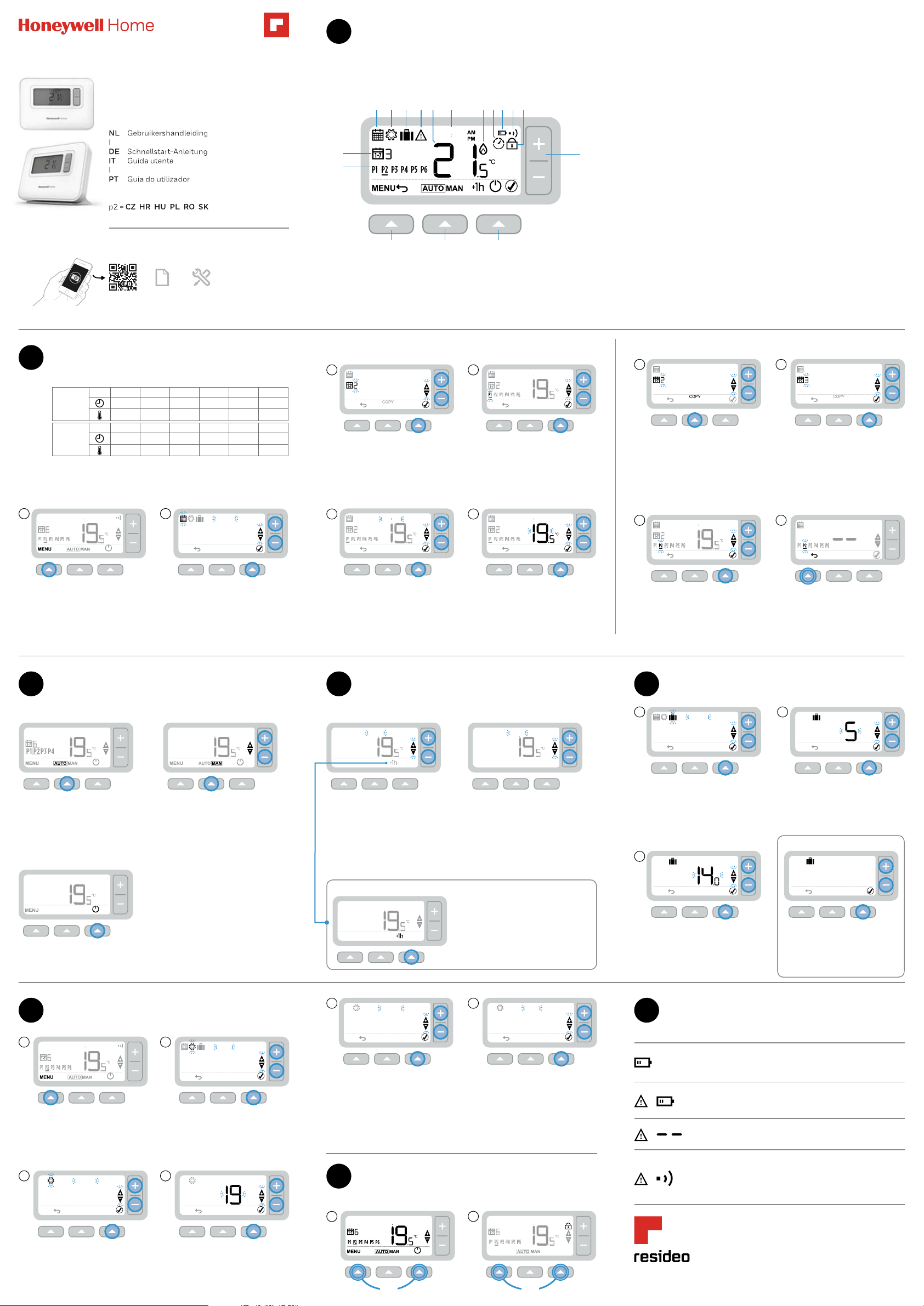 honeywell thermostat manual francais