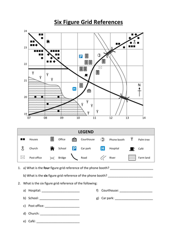 six figure grid reference worksheet