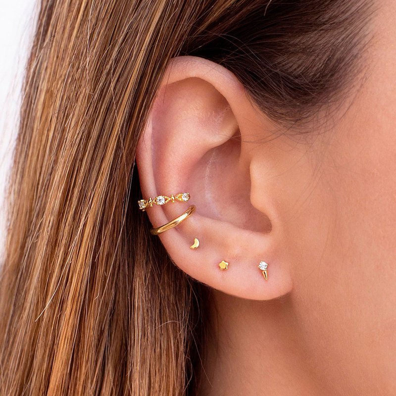 stacking ear piercings